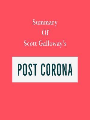 cover image of Summary of Scott Galloway's Post Corona